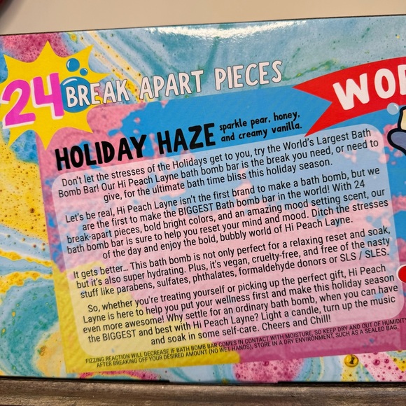 Hi Peach Layne World's Largest Bath Bomb Bar, 3.57 lb - Picture 8 of 14